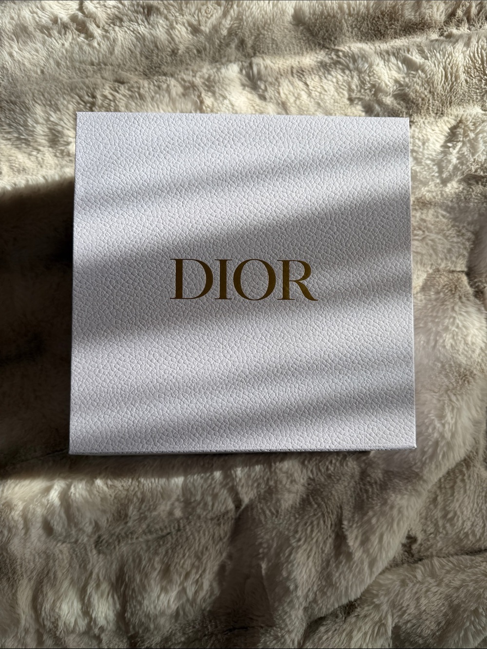 Dior White Box Wall Art with Gold Logo